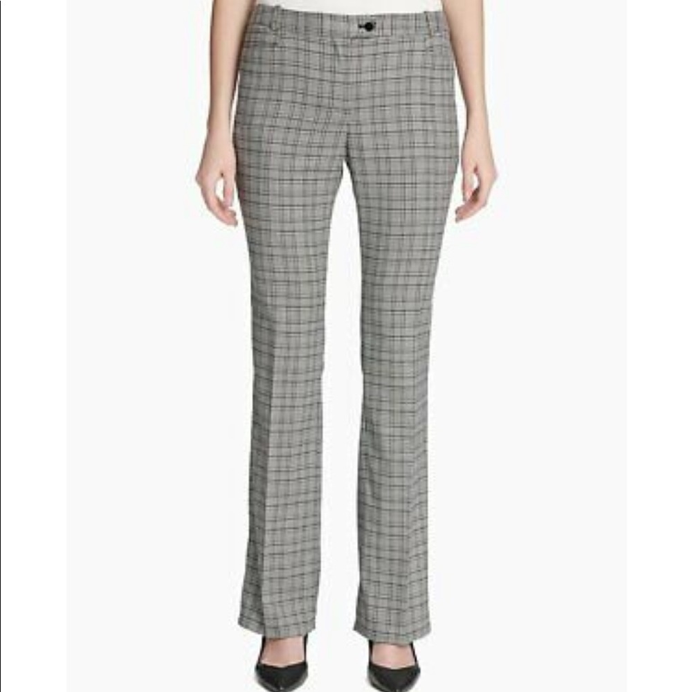 Calvin Klein modern fit checkers wide leg pants
